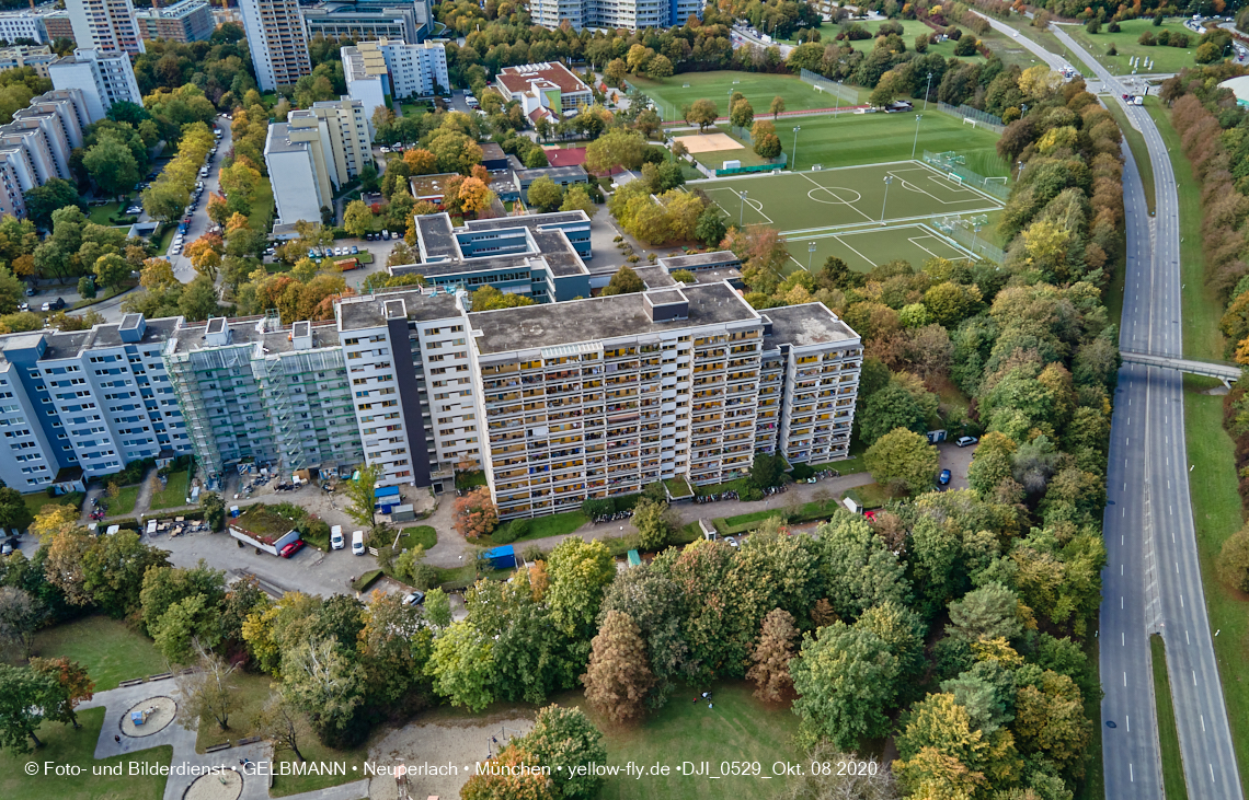 08.10.2020 - Aufstockungsbaustelle Oskar-Maria-Graf-Ring in Neuperlach